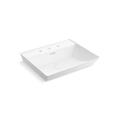 Kohler K-21059-8-0 - Brazne 23'' Rectangular Semi-Recessed Vessel Bathroom Sink