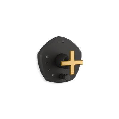 Kohler K-T27044-3-BMB - Occasione Rite-Temp Shower Valve Trim With Diverter And Cross Handle