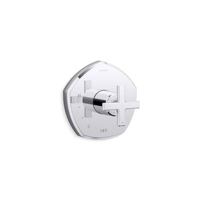 Kohler K-TS27043-3-CP - Occasione Rite-Temp Valve Trim With Cross Handle