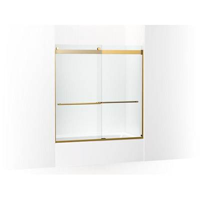 Kohler K-702420-L-2MB - Levity Plus Frameless Sliding Bath Door, 61-9/16'' H X 56-5/8 - 59-5/8'' W, With 5/16''-Thick Crystal Clear Glass