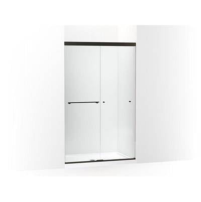 Kohler K-707106-L-ABZ - Revel Sliding Shower Door, 76'' H X 44-5/8 - 47-5/8'' W, With 5/16'' Thick Crystal Clear Glass