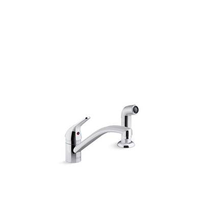 Kohler K-30614-CP - Jolte Single-Handle Kitchen Sink Faucet With Side Sprayer