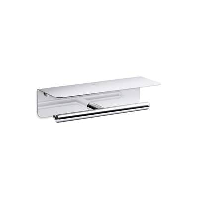 Kohler K-29224-CP - Kumine Covered Double Toilet Paper Holder