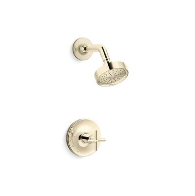 Kohler K-TS14422-3G-AF - Purist Rite-Temp Shower Trim Kit With Cross Handle 1.75 Gpm