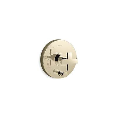 Kohler K-T73117-3-AF - Composed Rite-Temp Valve Trim With Push-Button Diverter And Cross Handle