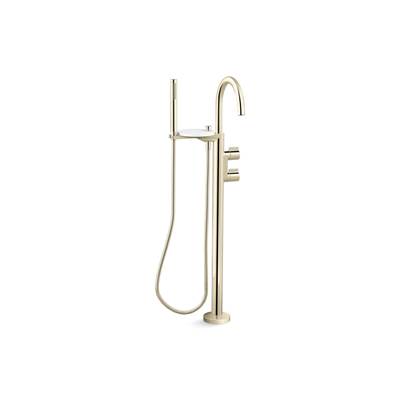 Kohler K-T77984-4-AF - Components Floor-Mount Bath Filler Trim With Lever Handles And Handshower