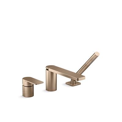 Kohler K-23488-4-BV - Parallel Deck-Mount Bath Faucet With Handshower