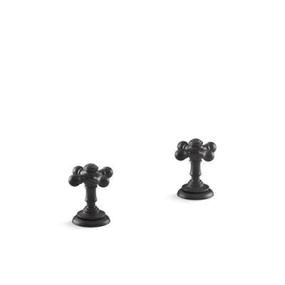 Kohler K-T98071-3-BL - Artifacts Deck-Mount Bath Faucet Handle Trim With Cross Design