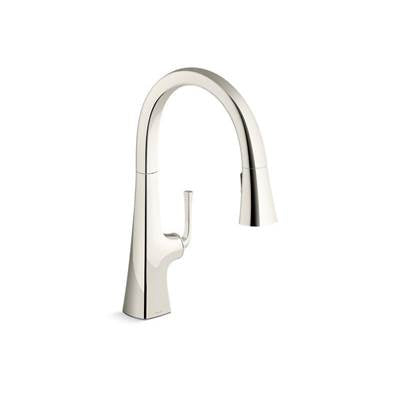 Kohler K-22062-SN - Graze Pull-Down Kitchen Sink Faucet With Three-Function Sprayhead