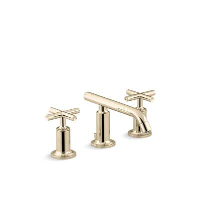 Kohler K-14410-3-AF - Purist Widespread Bathroom Sink Faucet With Cross Handles, 1.2 Gpm