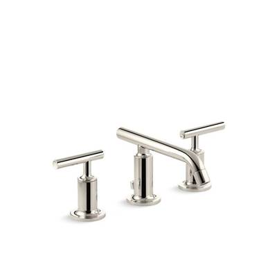 Kohler K-14410-4-SN - Purist Widespread Bathroom Sink Faucet With Lever Handles, 1.2 Gpm