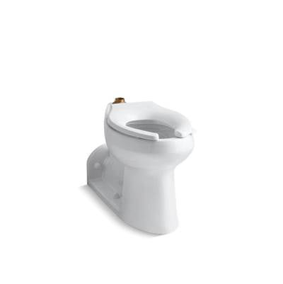 Kohler K-4352-0 - Angleseye Floor-Mount Top Spud Flushometer Bowl With Exposed Trapway
