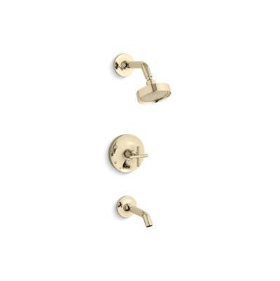 Kohler K-T14420-3-AF - Purist Rite-Temp Bath And Shower Trim With Cross Handle And 2.5 Gpm Showerhead