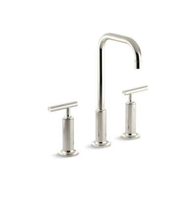 Kohler K-14408-4-SN - Purist Widespread Bathroom Sink Faucet With Lever Handles, 1.2 Gpm