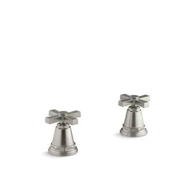 Kohler K-T13141-3A-BN - Pinstripe Pure Deck-Mount High-Flow Bath Valve Trim With Cross Handles, Handles Only, Valve Not Included