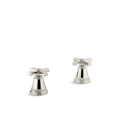 Kohler K-T13141-3A-SN - Pinstripe Pure Deck-Mount High-Flow Bath Valve Trim With Cross Handles, Handles Only, Valve Not Included