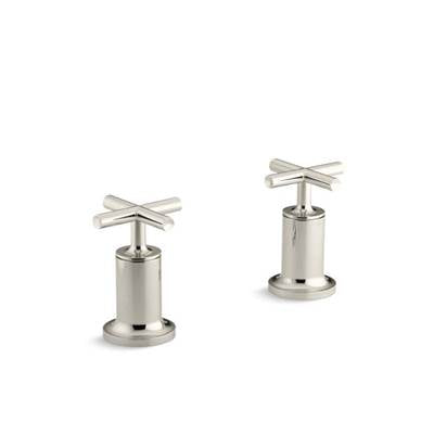 Kohler K-T14429-3-SN - Purist Deck- Or Wall-Mount Bath Faucet Handle Trim With Cross Design