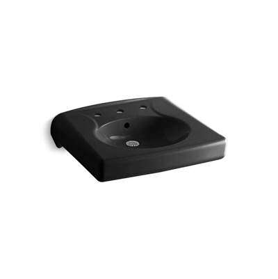 Kohler K-1997-8-7 - Brenhame Wall-Mount Or Concealed Carrier Arm Mount Commercial Bathroom Sink With Widespread Faucet Holes