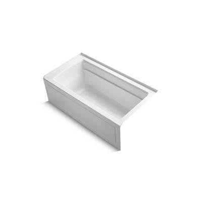 Kohler K-1123-RAW-0 - Archer 60'' X 32'' Alcove Bath With Bask Heated Surface, Integral Apron, Integral Flange, And Right-Hand Drain