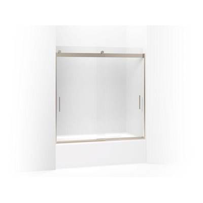 Kohler K-706002-D3-ABV - Levity Sliding Bath Door, 59-3/4'' H X 56-5/8 - 59-5/8'' W, With 1/4'' Thick Frosted Glass