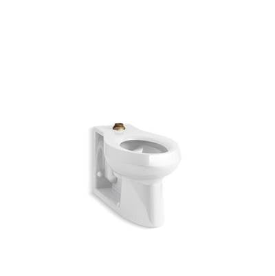 Kohler K-4388-0 - Angleseye Floor-Mount Top Spud Flushometer Bowl With Integral Seat