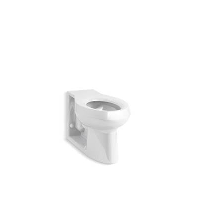 Kohler K-4398-0 - Angleseye Floor-Mount Rear Spud Flushometer Bowl With Integral Seat