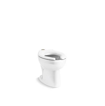 Kohler K-96053-B-0 - Wellcommee Ultra Floor-Mount Top Spud Flushometer Bowl
