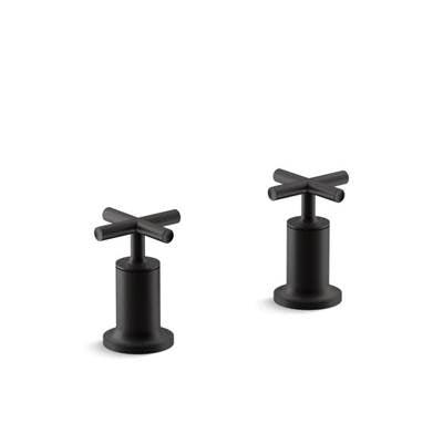 Kohler K-T14429-3-BL - Purist Deck- Or Wall-Mount Bath Faucet Handle Trim With Cross Design