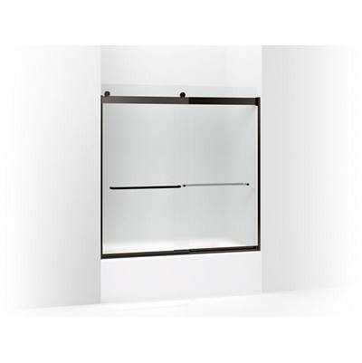 Kohler K-706006-D3-ABZ - Levity Sliding Bath Door, 59-3/4'' H X 56-5/8 - 59-5/8'' W, With 1/4'' Thick Frosted Glass