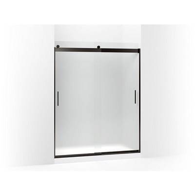 Kohler K-706009-D3-ABZ - Levity Sliding Shower Door, 74'' H X 56-5/8 - 59-5/8'' W, With 1/4'' Thick Frosted Glass And Blade Handles