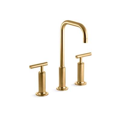 Kohler K-14408-4-2MB - Purist Widespread Bathroom Sink Faucet With Lever Handles, 1.2 Gpm