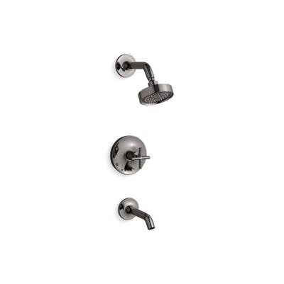 Kohler K-T14420-3-TT - Purist Rite-Temp Bath And Shower Trim Kit With Push-Button Diverter And Cross Handle 2.5 Gpm