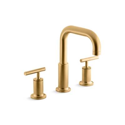 Kohler K-T14428-4-2MB - Purist Deck-Mount Bath Faucet Trim For High-Flow Valve With Lever Handles, Valve Not Included
