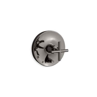 Kohler K-T14501-3-TT - Purist Rite-Temp Valve Trim With Push-Button Diverter And Cross Handle