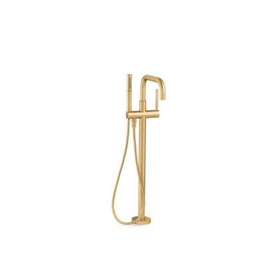 Kohler K-T97328-4-2MB - Purist Floor-Mount Bath Filler Trim With Handshower