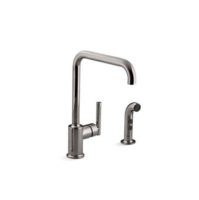 Kohler K-7508-TT - Purist Single-Handle Kitchen Sink Faucet With Sidesprayer