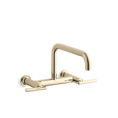 Kohler K-7549-4-AF - Purist Two-Hole Wall-Mount Bridge Kitchen Sink Faucet