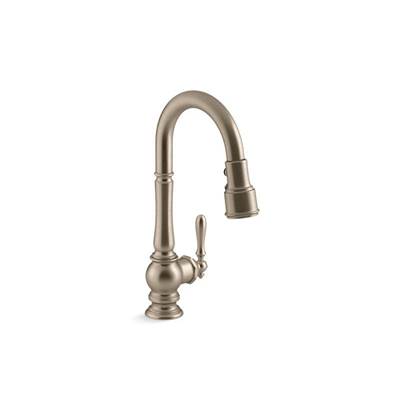 Kohler K-99261-BV - Artifacts Pull-Down Kitchen Sink Faucet With Three-Function Sprayhead