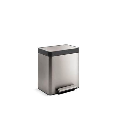 Kohler K-20942-ST - 8-Gallon Stainless Steel Step Trash Can
