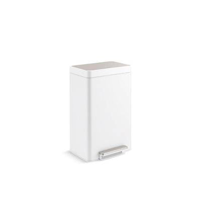 Kohler K-20940-STW - 13-Gallon Stainless Steel Step Trash Can