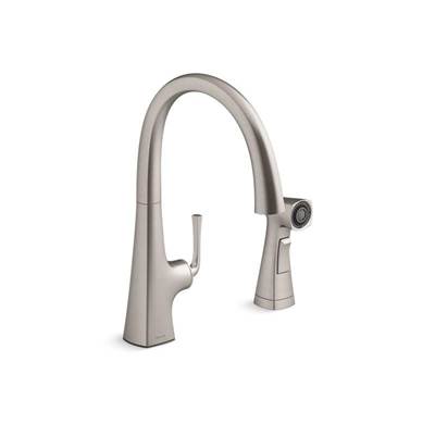 Kohler K-22064-VS - Graze Single-Handle Kitchen Sink Faucet With Two-Function Sidesprayer