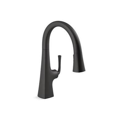 Kohler K-22063-BL - Graze Pull-Down Kitchen Sink Faucet With Three-Function Sprayhead