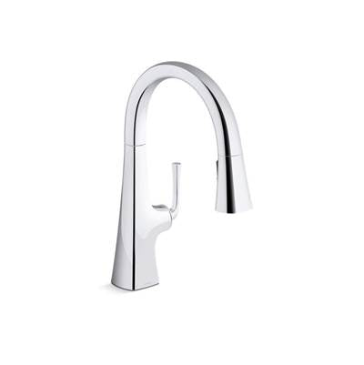 Kohler K-22063-CP - Graze Pull-Down Kitchen Sink Faucet With Three-Function Sprayhead