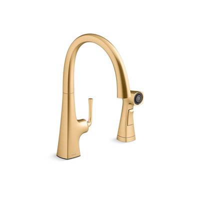 Kohler K-22064-2MB - Graze Single-Handle Kitchen Sink Faucet With Two-Function Sidesprayer