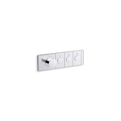 Kohler K-26347-9-BV - Anthem Three-Outlet Recessed Mechanical Thermostatic Valve Control