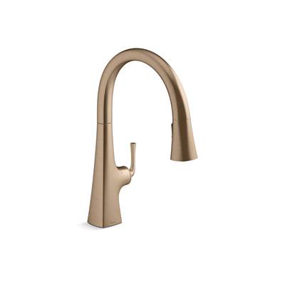 Kohler K-22068-WB-BV - Graze Touchless Pull-Down Kitchen Sink Faucet With Kohler Konnect And Three-Function Sprayhead