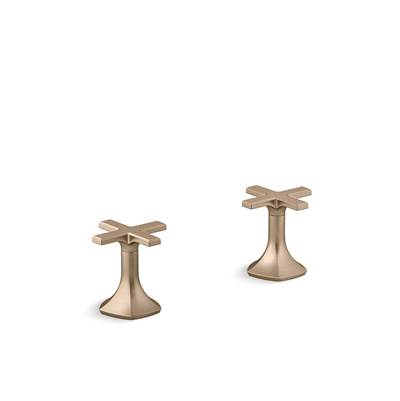 Kohler K-27018-3-BV - Occasion Deck-Mount Bath Faucet Handles With Cross Design