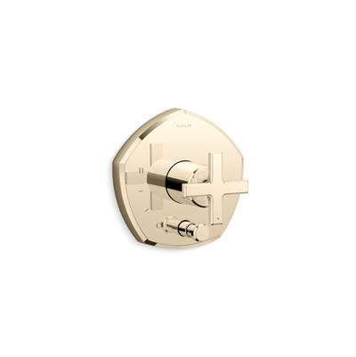 Kohler K-T27044-3-AF - Occasion Rite-Temp Valve Trim With Push-Button Diverter And Cross Handle