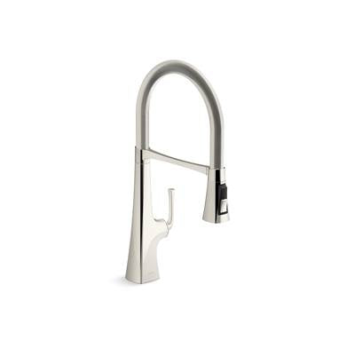 Kohler K-22061-SN - Graze Semi-Professional Kitchen Sink Faucet With Three-Function Sprayhead