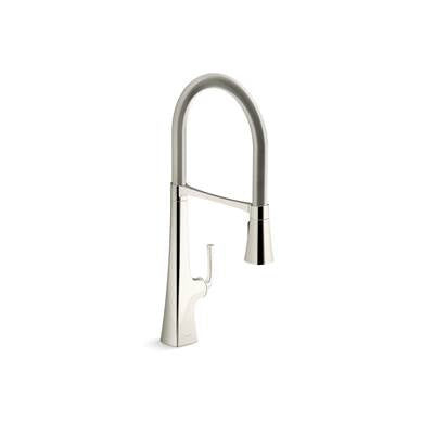 Kohler K-22060-SN - Graze Semi-Professional Kitchen Sink Faucet With Three-Function Sprayhead